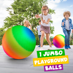 Bedwina rainbow ball pump included for quick inflating before outdoor fun