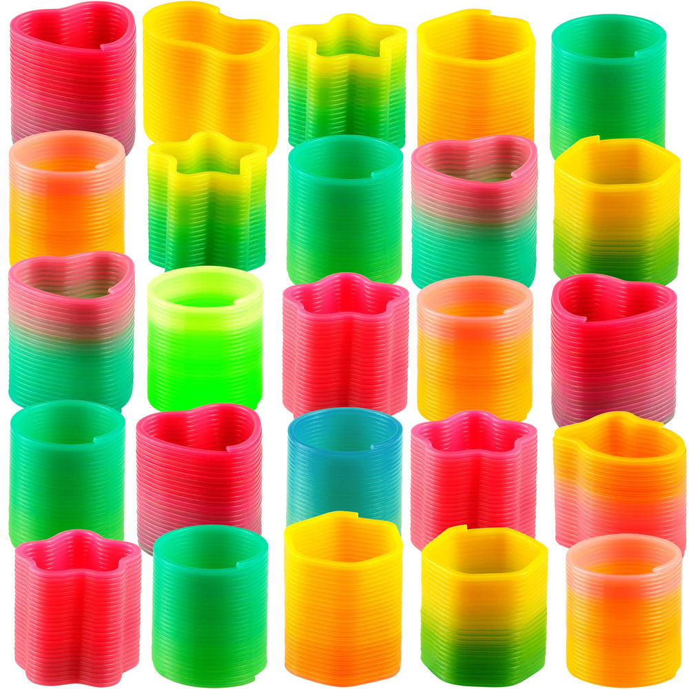 Bedwina Rainbow Spring Toy Assortment 30-pack, colorful mini coils for party favors and fun