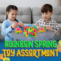 Bedwina Rainbow Spring Hearts design, vibrant accents for goody bags and rewards