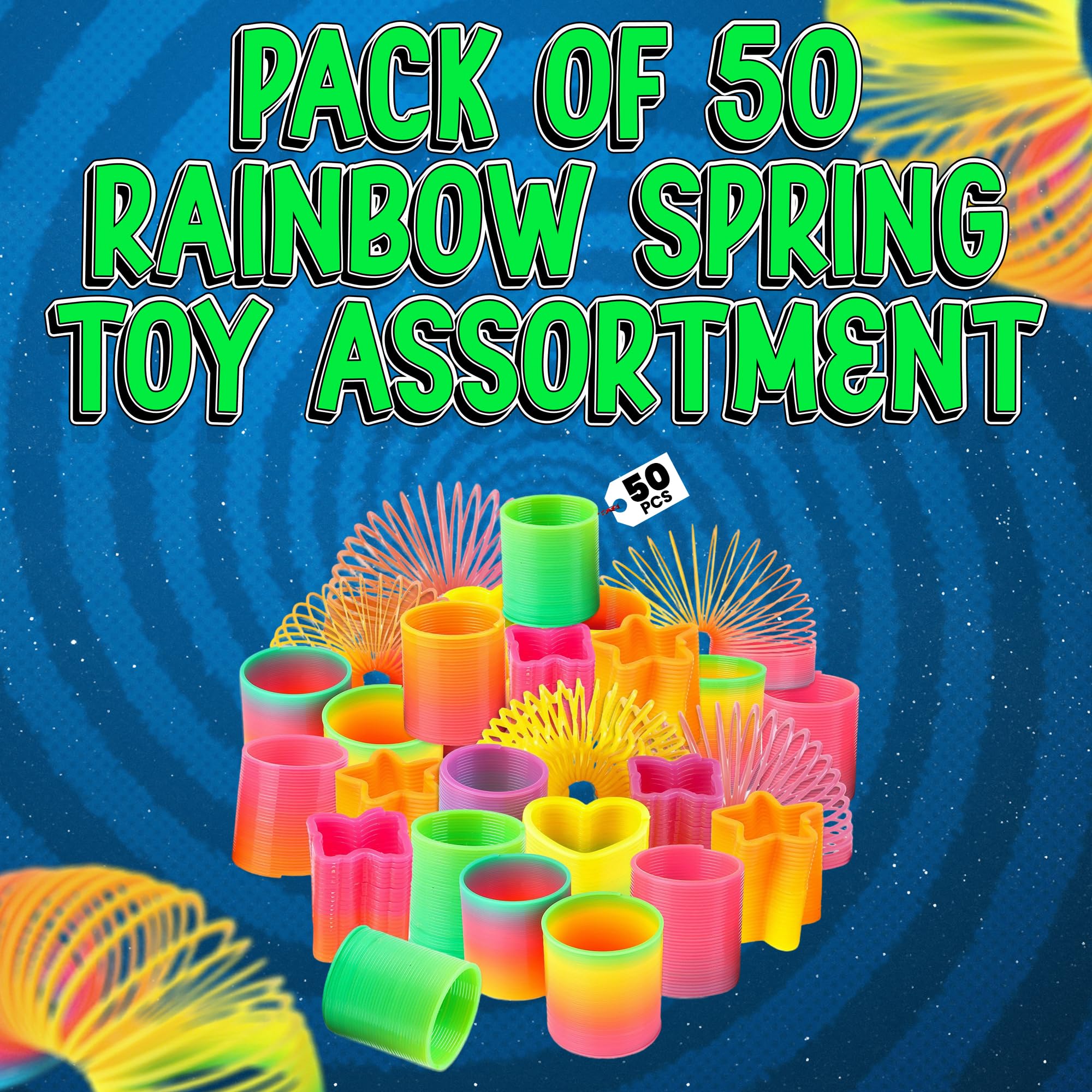 Bedwina Rainbow Spring Classic Coil: timeless fidget coils for play.
