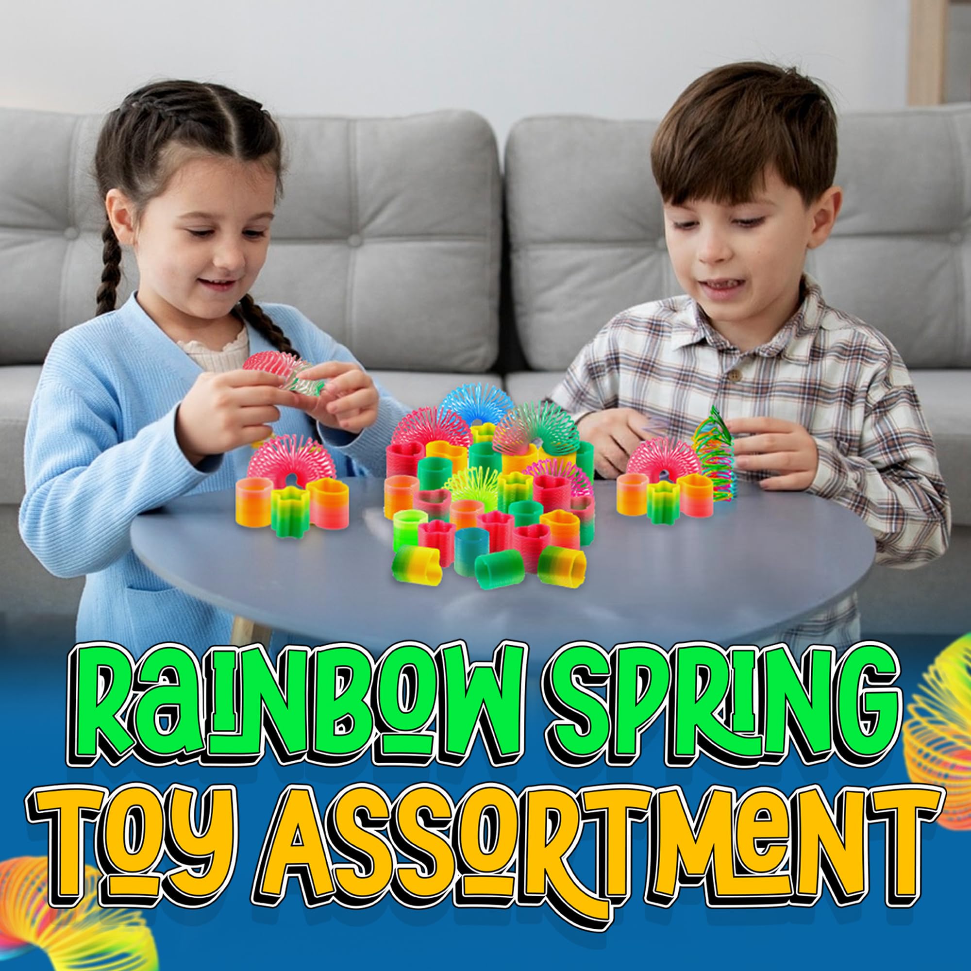Bedwina Rainbow Spring Fishes: vibrant fish coils for game prizes.