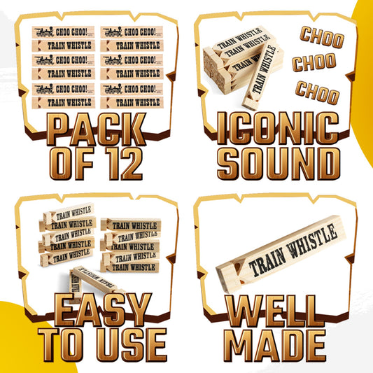 Bedwina wooden train whistle close-up sanding smooth finish for safe kids' use