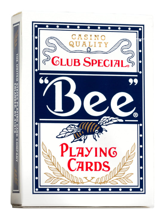Bee playing cards close-up showing premium materials and build quality