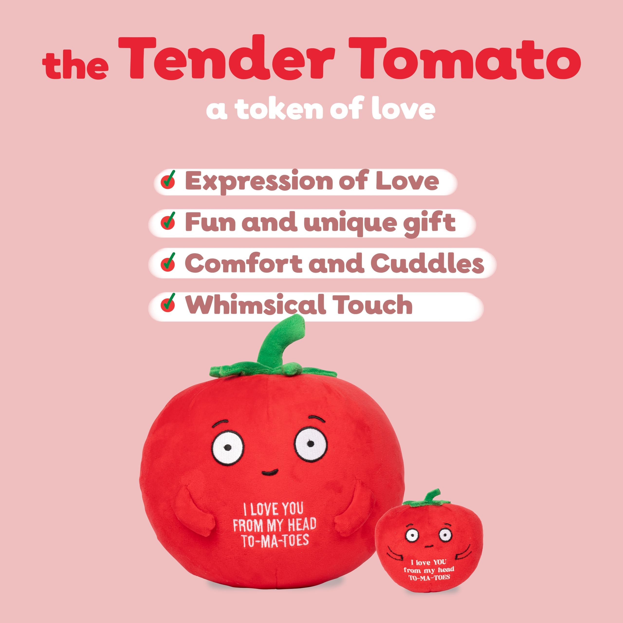 Bee! Tender Tomato plushie with a child demonstrating kid-friendly comfort.
