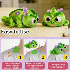 Beeadore chameleon metal-sheet clip ensures secure clothing attachment.