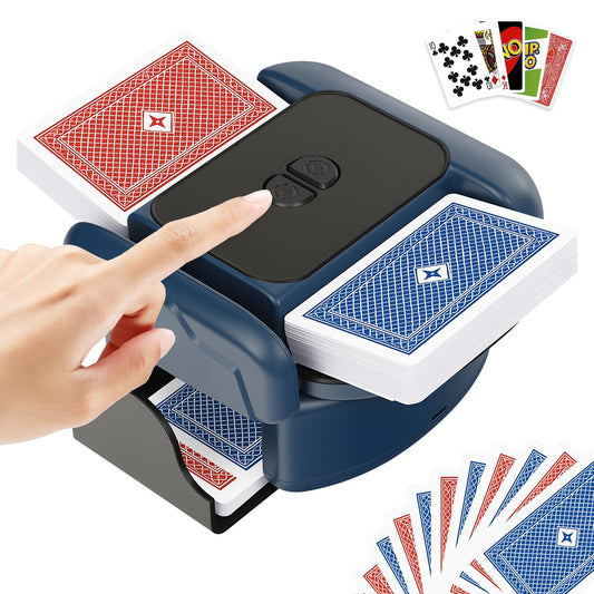 BEE&FLOWER Card Shuffler with 2600mAh battery for long game nights.