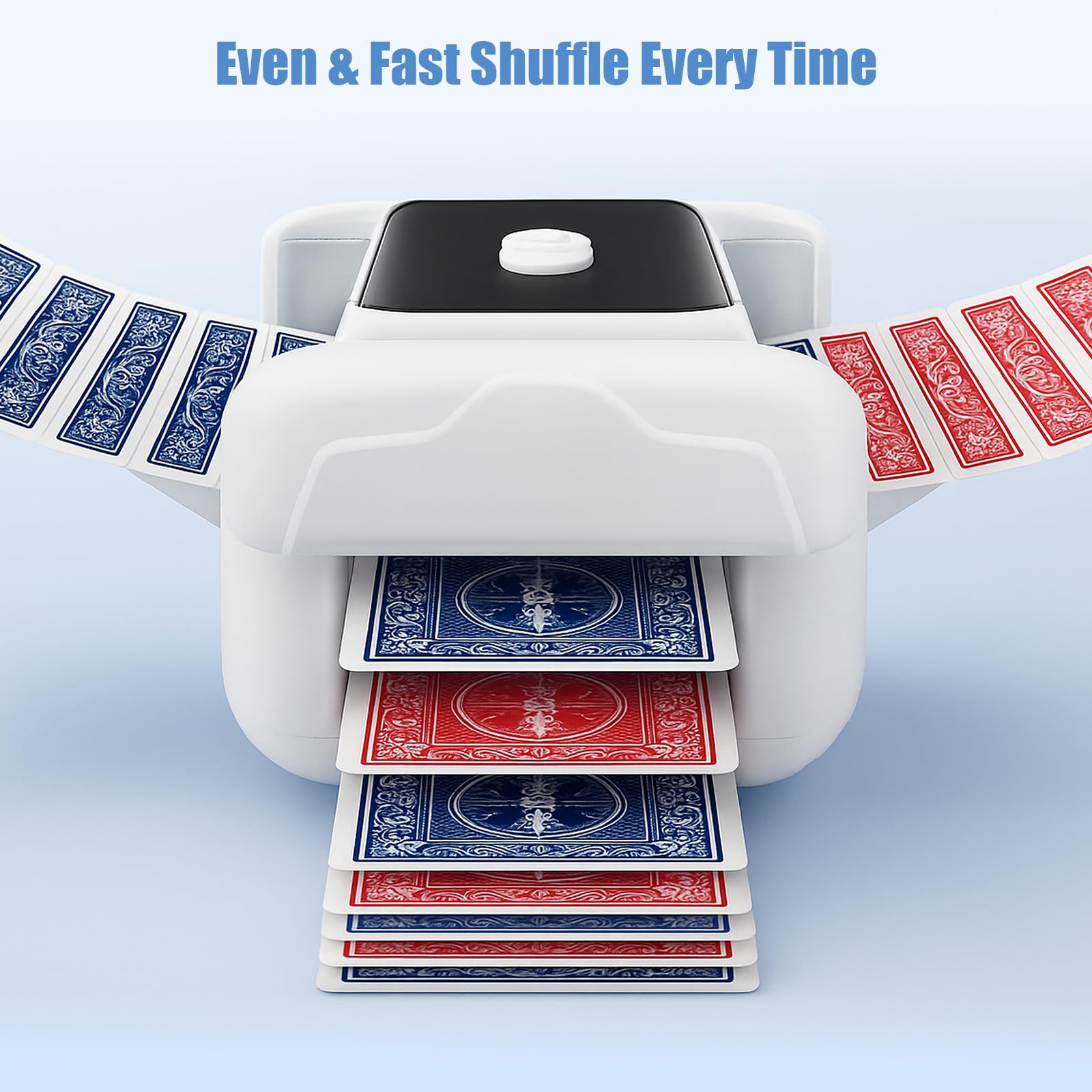 BEE&FLOWER Card Shuffler with detachable drawer tray for neat, ready-to-deal cards.