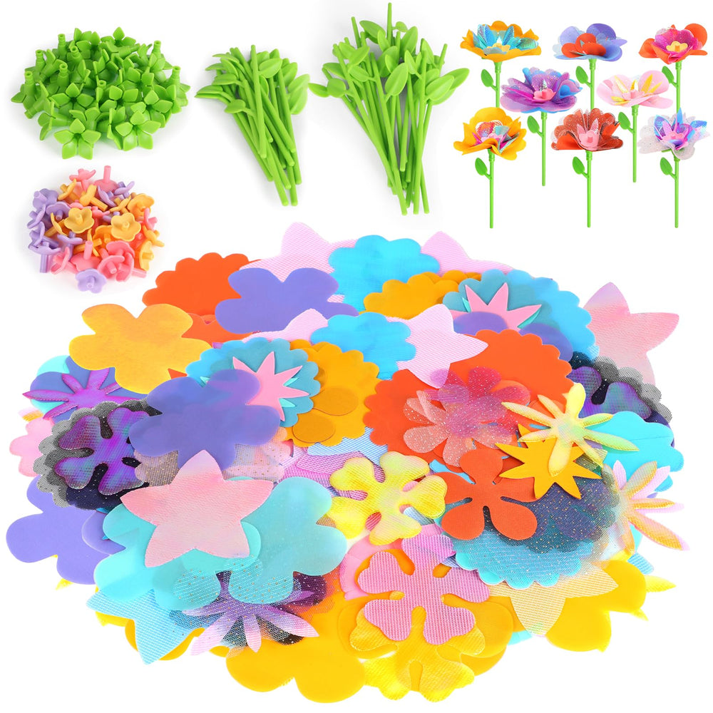 beefunni Flower Bouquet Kit petals close-up in bright colors for DIY flower making
