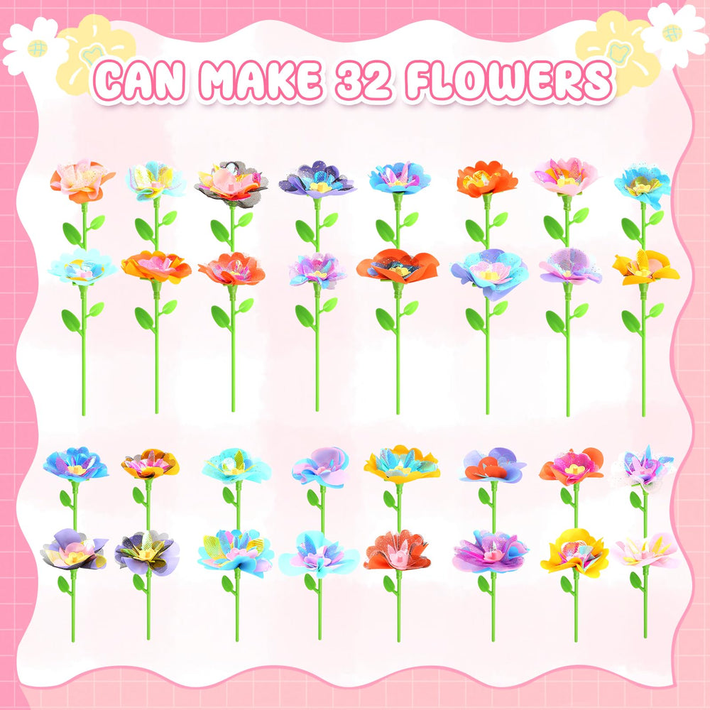 beefunni Flower Accessories set colorful petals and receptacles ideal for family crafts