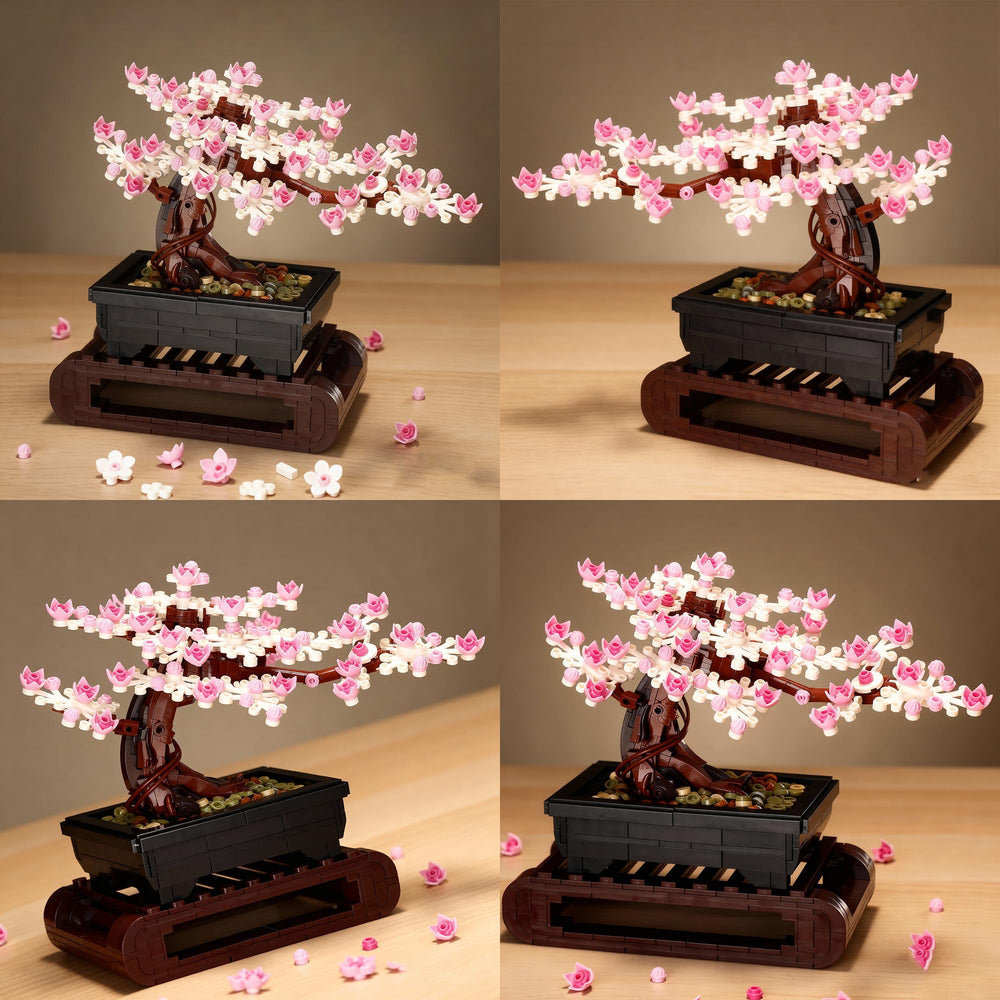 Beego 3IN1 Cherry Blossom Bonsai on a desk, ideal decor.