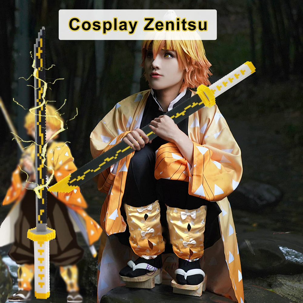 Beego anime sword fully assembled on display for cosplay or decor.