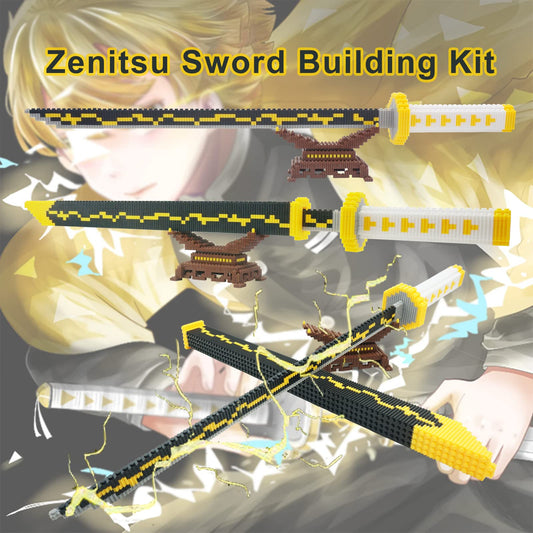 Beego Zenitsu sword with scabbard shows a detailed cosplay-ready design.