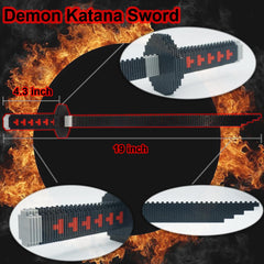 Beego demon sword building blocks for immersive assembly.