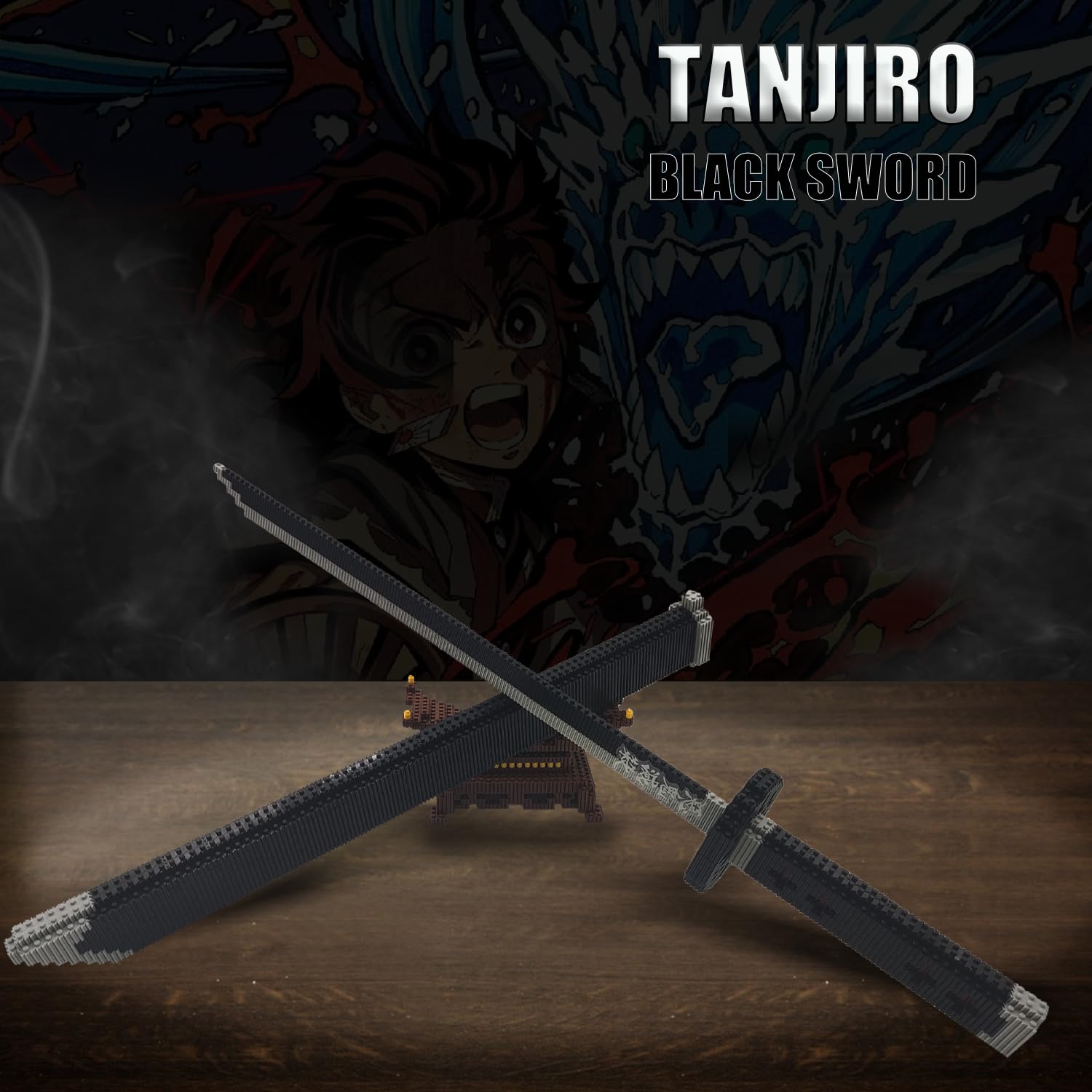 Beego Kill Demon Sword kit stand supports a stable display