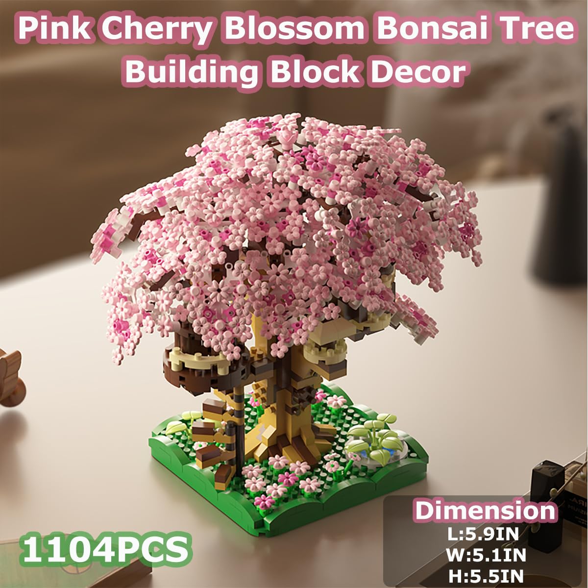 Beego Sakura flower house bricks build for unique home decoration.