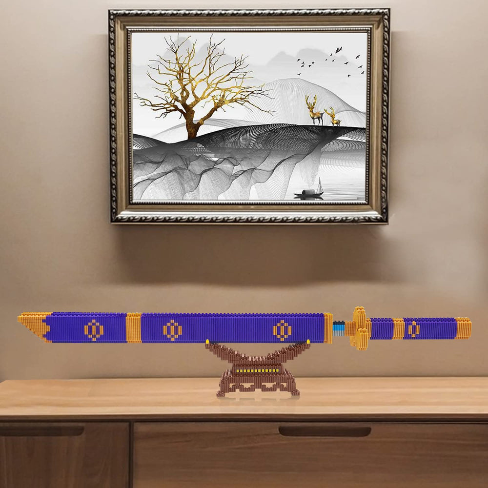 Beego sword stand with 392 blocks provides sturdy support for Yamato sword.