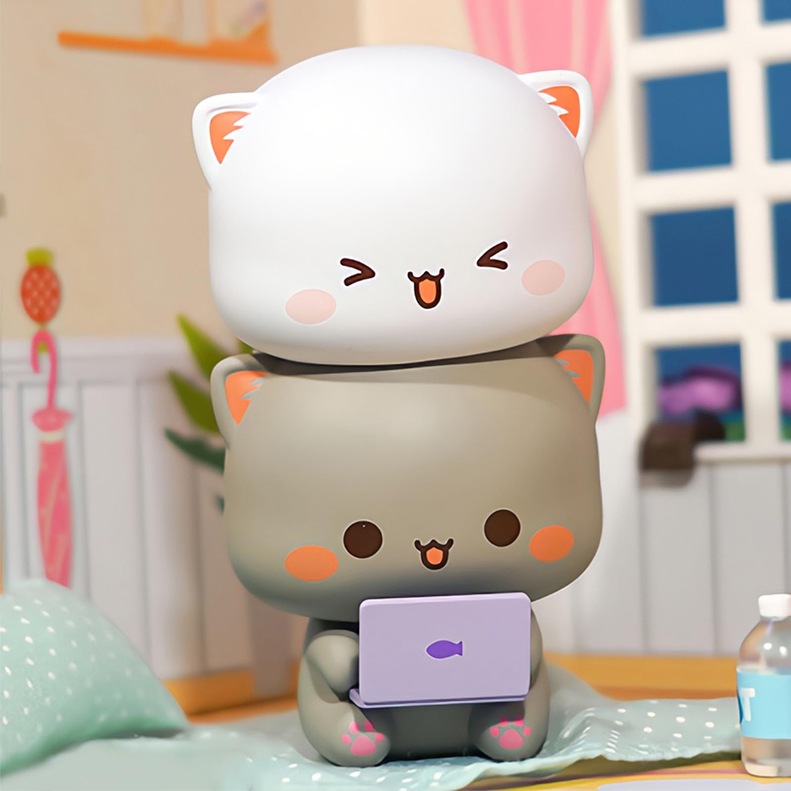 BEEMAI Mitao Cat Love Peach Series size details help plan display space.