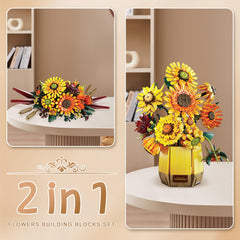 BeepZipp sunflower petals adjust for natural curves, creating a lifelike bouquet.