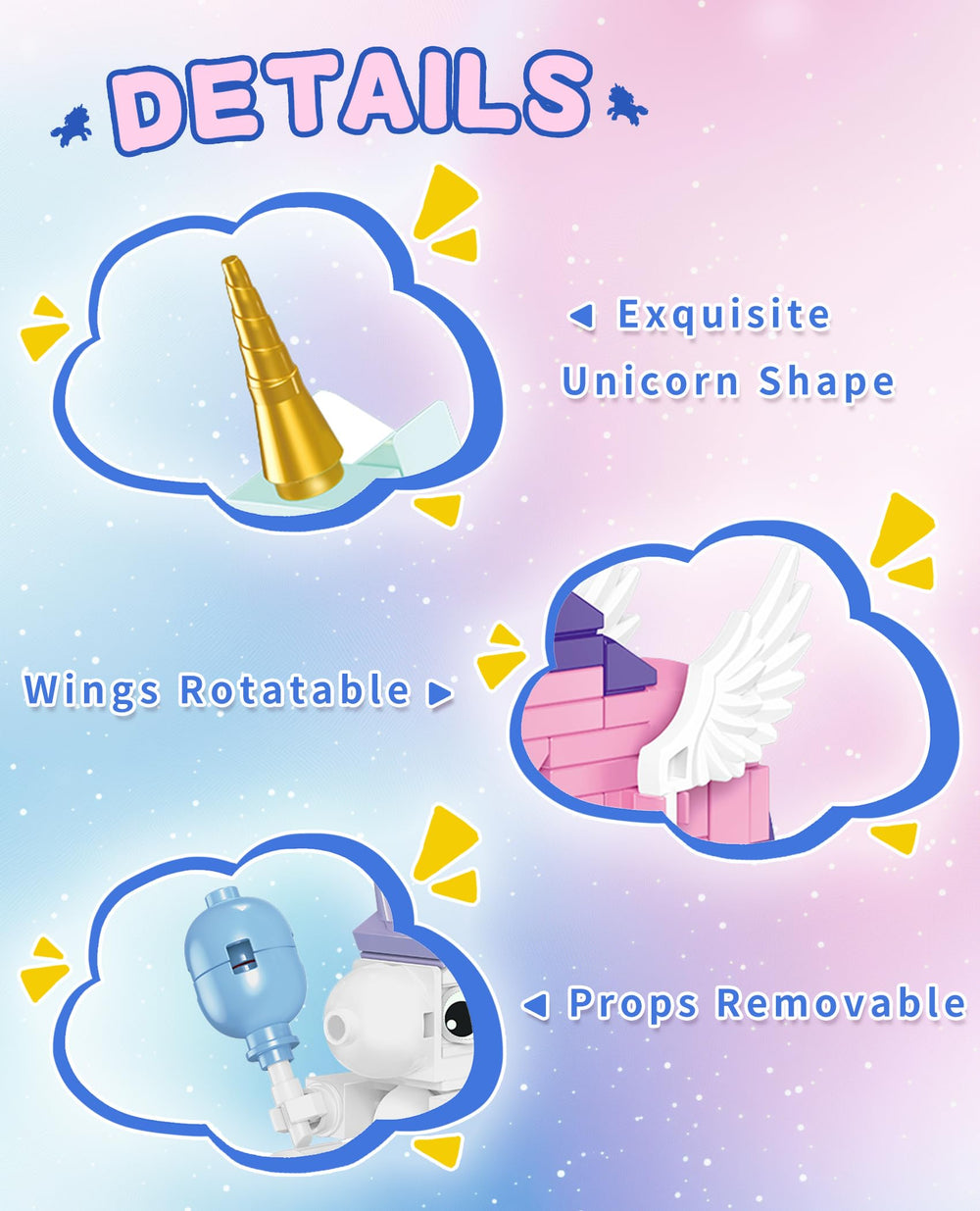 BeepZipp Unicorn Accessories Pack enhances role-play scenarios and imaginative narratives