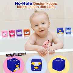Beeqoo Animal Cubes in bright colors encourage sensory play and recognition.