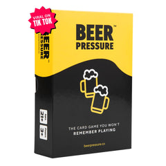 Beer Pressure card deck spread at a lively party to spark quick laughs
