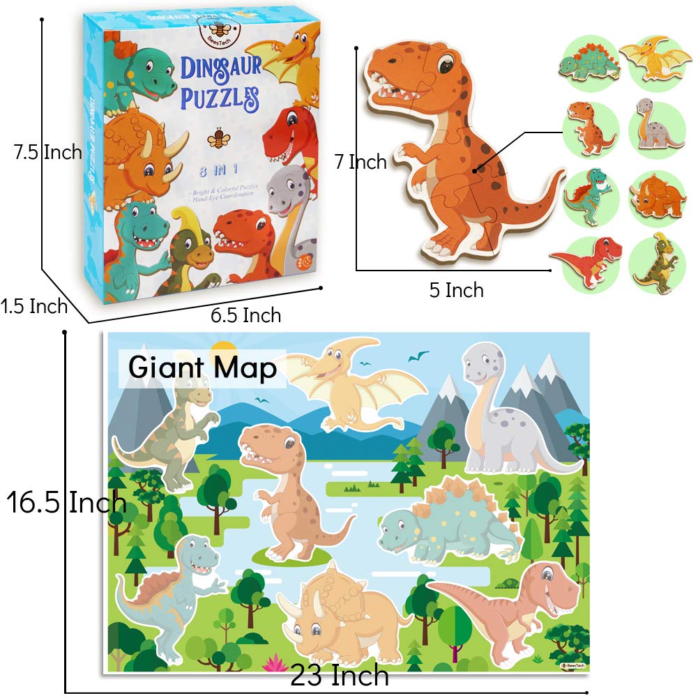 Beestech large puzzle pieces simplify gripping for busy toddlers