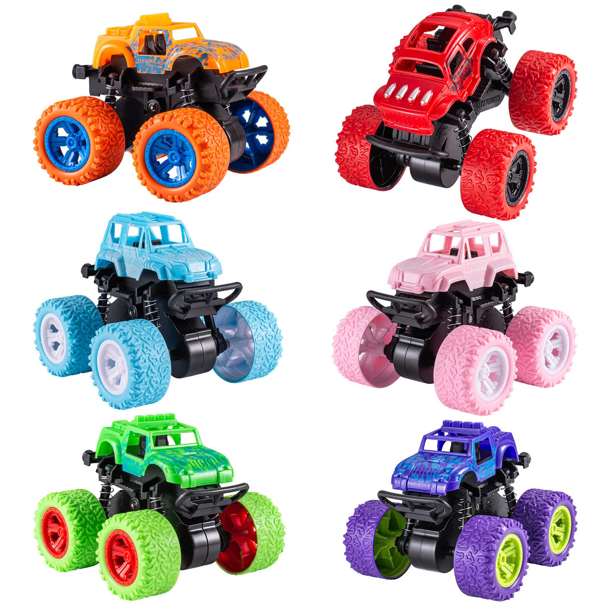 Beestech Monster Truck 6-pack in vibrant colors for imaginative play.