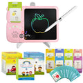 Beetifulie talking flash cards with tablet in use for bilingual learning.