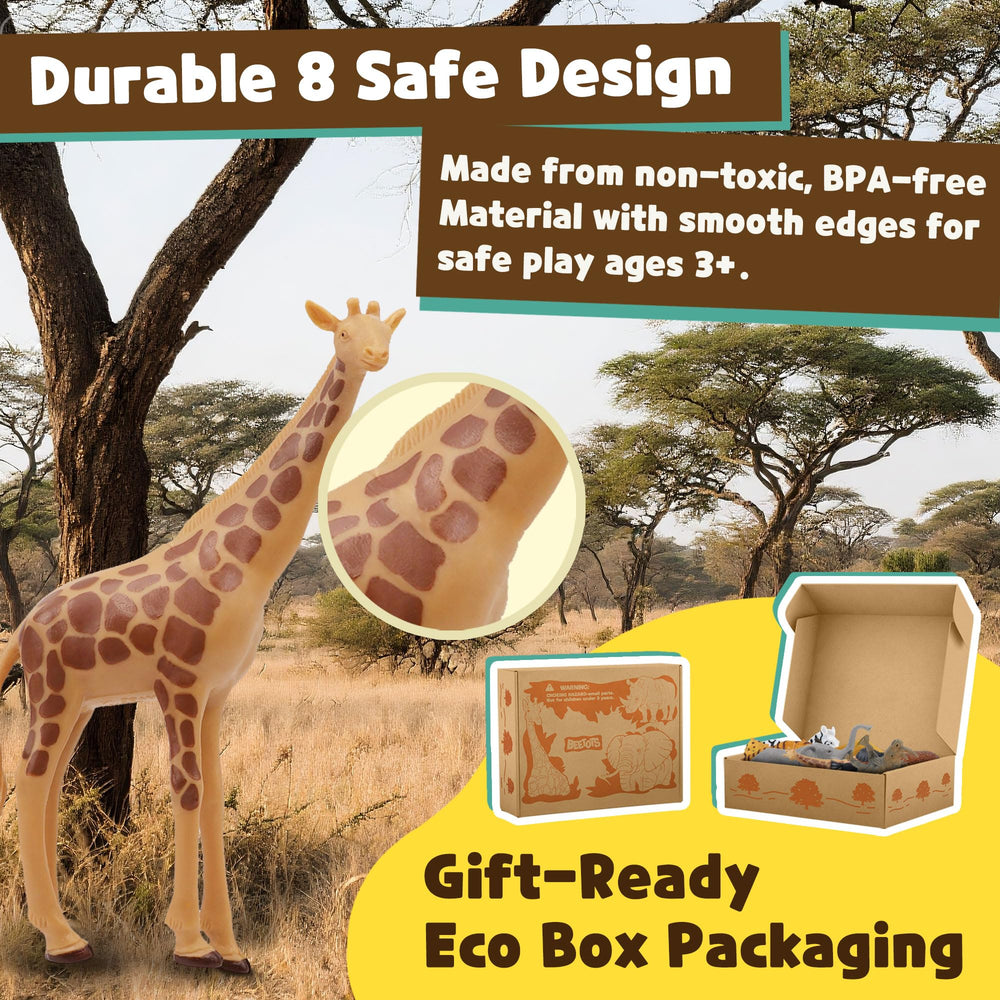 Beetots safari animals set showcases diverse wildlife for playful learning.