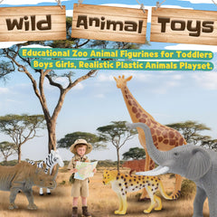 Beetots safari zebra figurine adds contrast to imaginative savannah scenes.