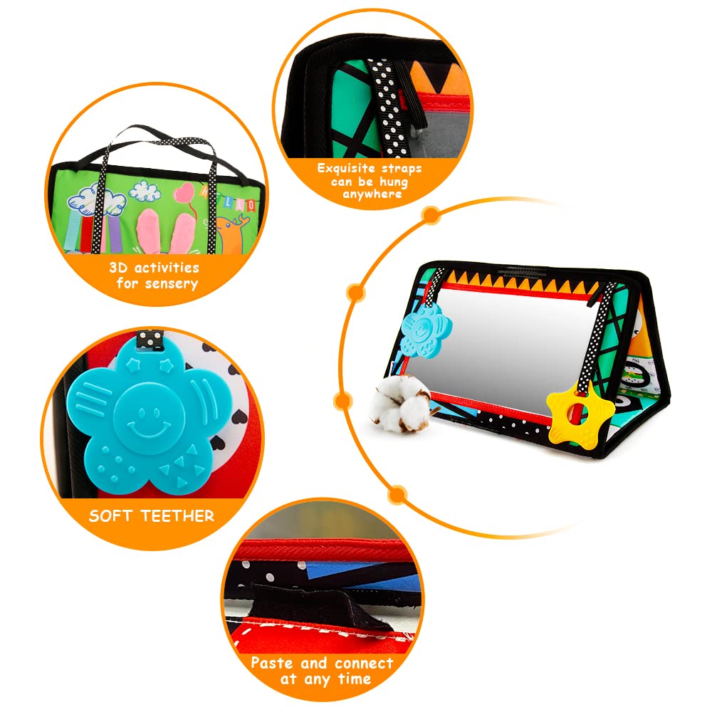 Beetoy lightweight portable mirror perfect for car rides and travel play.