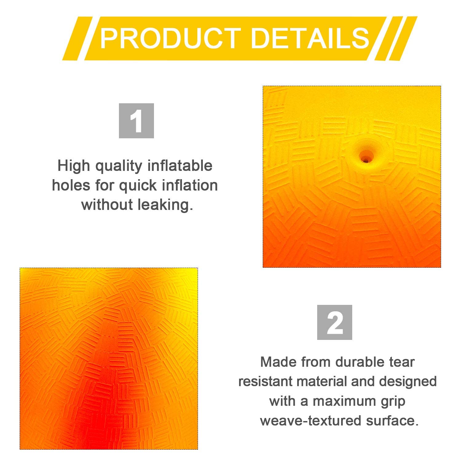 Beetwo ball features tear-resistant, textured surface for solid grip.