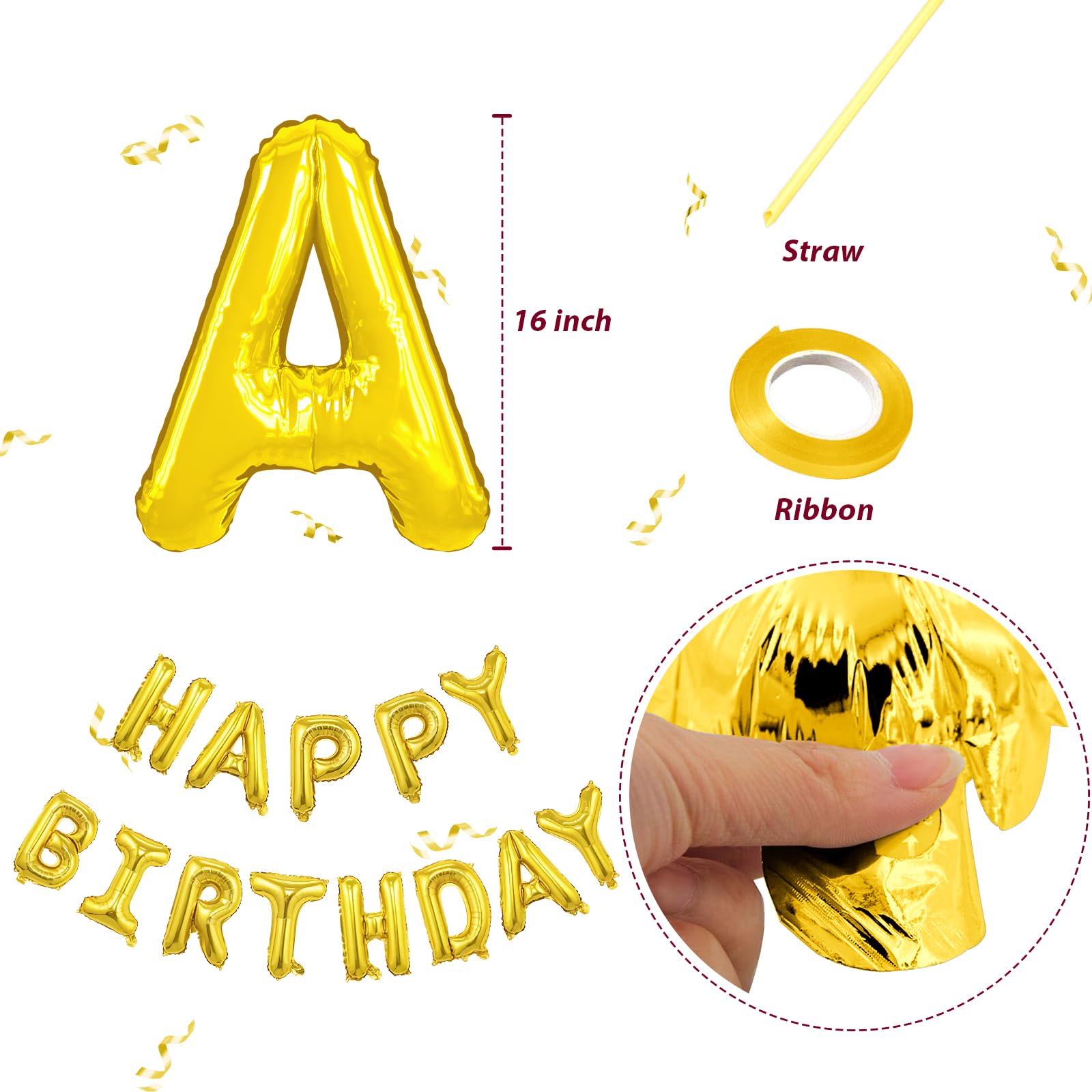 Beeyaky straw and ribbon for simple, clean balloon setup.