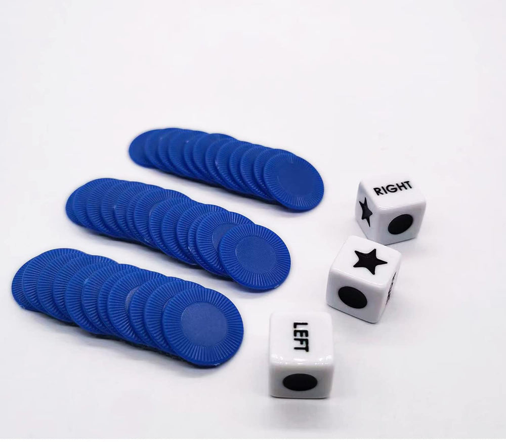 Befantasway dice showing Left Center Right symbols for clear gameplay