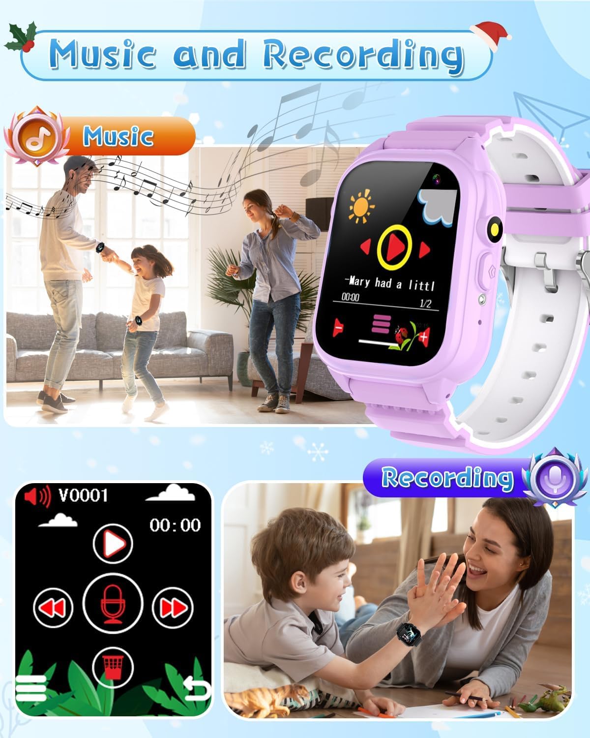 BEIARA music player on a kids smartwatch for on-the-go tunes
