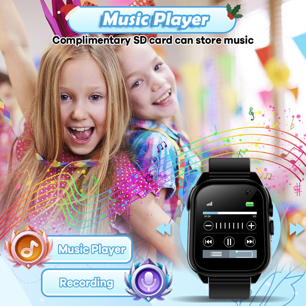 BEIARA music player smartwatch stores tunes for on-the-go listening.
