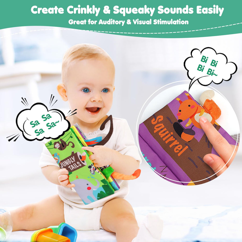 beiens soft fabric pages feel gentle on tiny hands during play