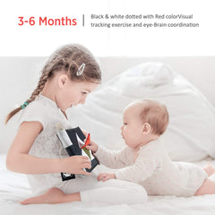 Beiens crinkle pages with gentle sounds for curious babies.