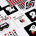 Beiens high-contrast flashcards in black and white for clear visual focus and gentle stimulation.