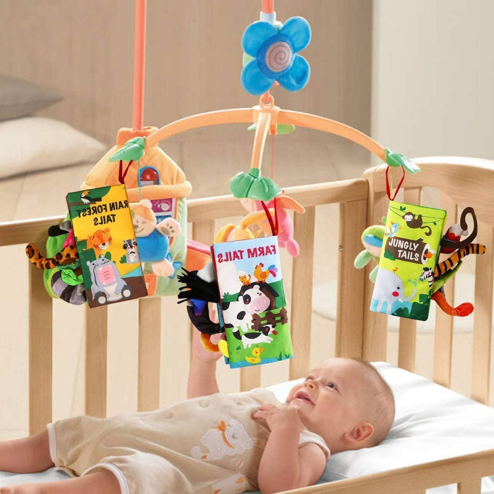 Beiens soft cloth hanging strap for stroller and crib attachment.