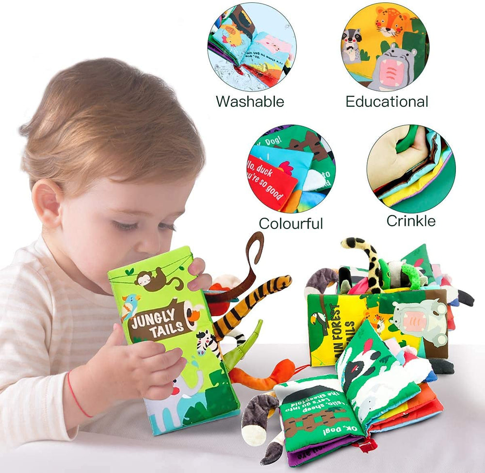 Beiens squeaker sound page enhances baby interaction during playtime.
