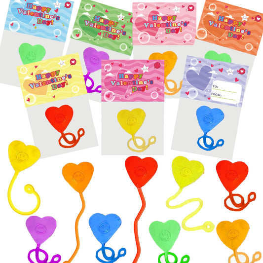 BEIGUO red heart-shaped sticky hand with valentine card for classroom fun.