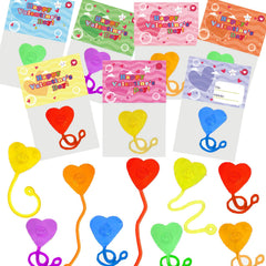BEIGUO red heart-shaped sticky hand with valentine card for classroom fun.