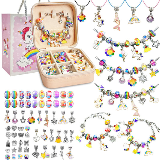 BEIKEETOO charm bracelet kit box demonstrates a colorful gift that sparks creative play.