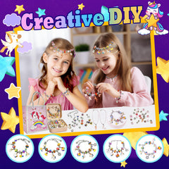 BEIKEETOO DIY bracelet-making supplies enable easy, kid-friendly crafting sessions.