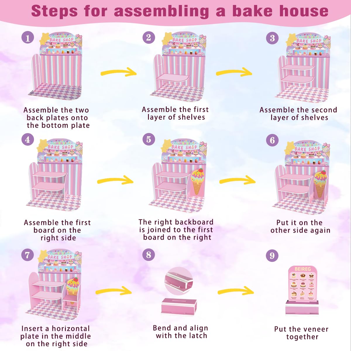 BEIREG Mini Bake Shop ice cream and waffles sparks tactile crafting and detailed mini construction