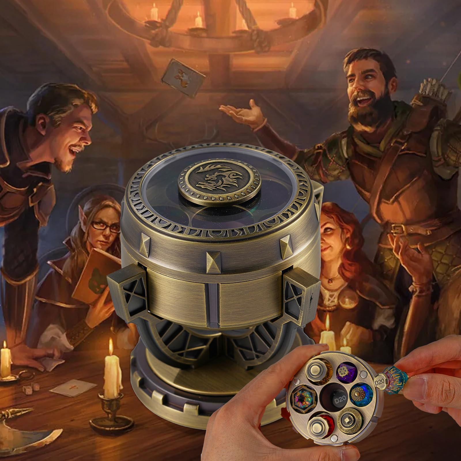 Beisaisi Alchemist’s Elixir dice shine under lighting for dramatic visuals