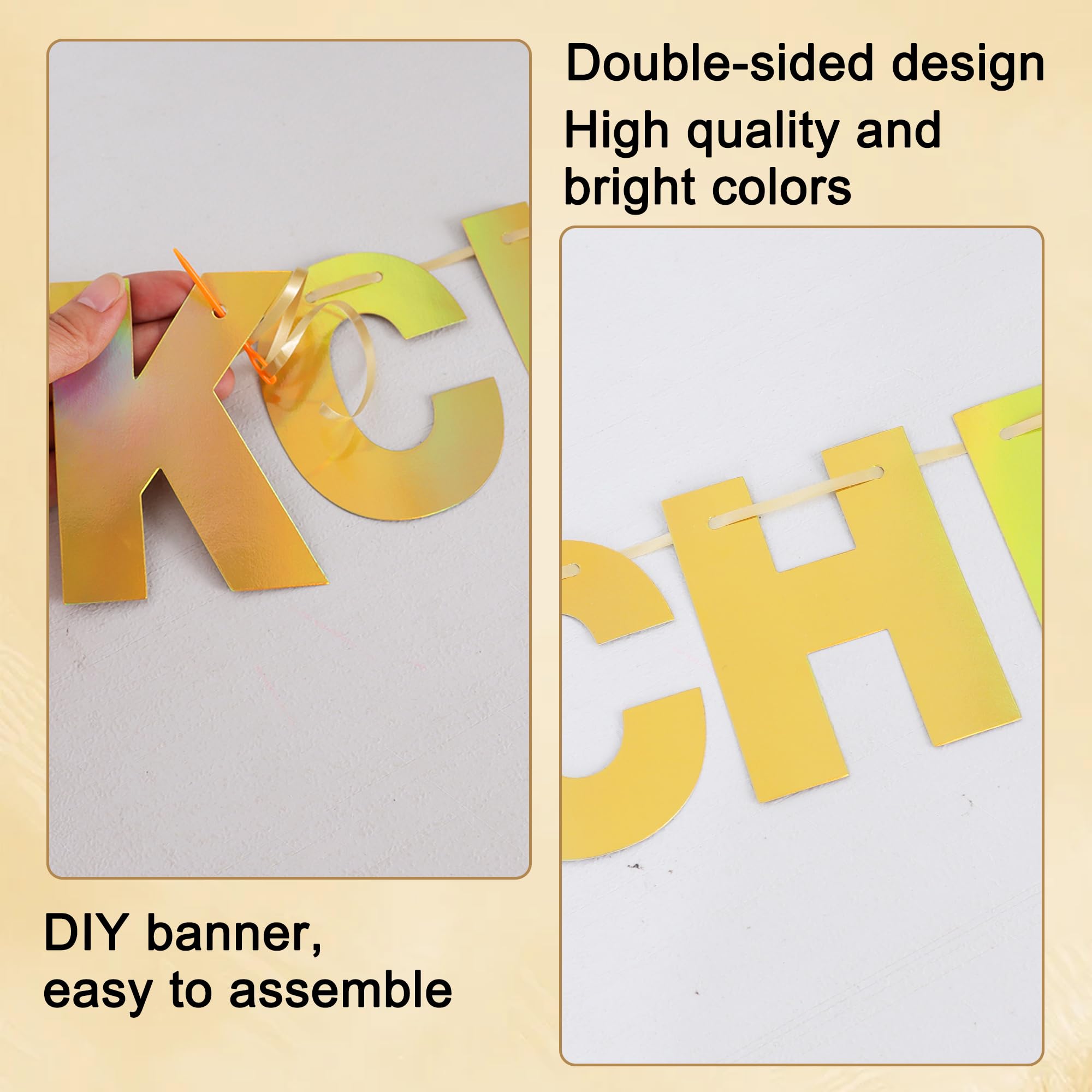 BEISHIDA banner with ropes and threading tools for easy hanging.