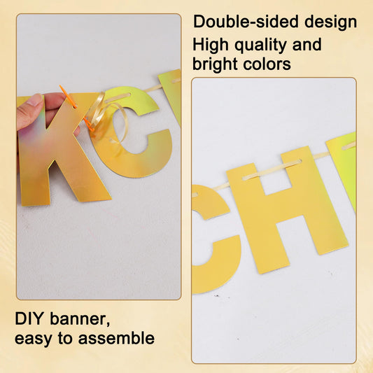 BEISHIDA banner with ropes and threading tools for easy hanging.