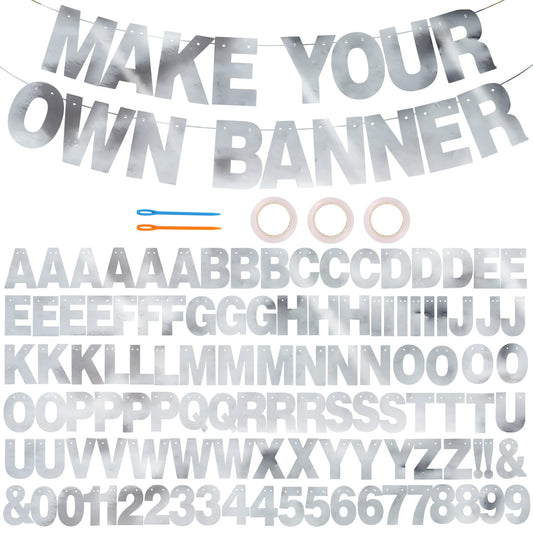 BEISHIDA banner kit with glitter letters for customizable birthday messages on both sides.
